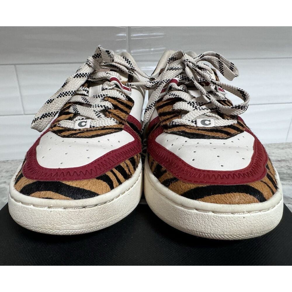Coach Citysole Tan Black Court Sneakers Tennis Shoes Size 8 B EUC - Picture 9 of 13